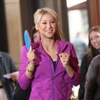 Tennis star Anna Kournikova playing table tennis at The Grove - Photos | Picture 95528